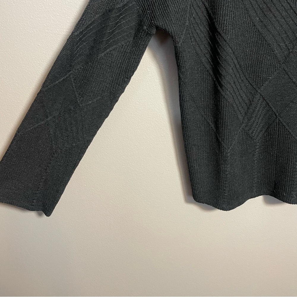 Smartwool Shadow Pine Black Cable Knit Sweater V-… - image 7